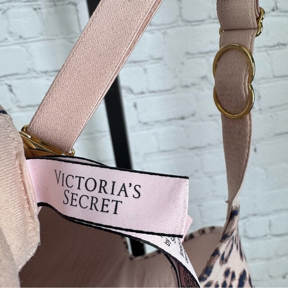 Victoria’s Secret Leopard Print Lined Demi Cut Incredible Bra Size 36DD - Picture 4 of 7